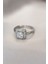 Gümüş Renk Baget ve Zirkon Taşlı Kare Yüzük 3