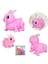 Pilli Tavşan Figür - Sesli Hareketli - 99777-1 - Pembe (Lisinya) 2