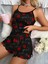 Siyah Dudak Desenli 2li Şortlu Takım 5