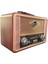 Retro, Nostaljik, Ahşap Tasarım Bluetooth Hoparlörlü, Şarjlı, Taşınabilir Otantik Tasarımlı FM/AM Destekli Radyo NS8098 (4887) 3