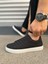 Siyah Beyaz Mode Bağcıklı Süet Erkek Günlük Sneaker Ayakkabı 3