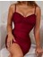 Bordo Büzgülü Mini Club Elbisesi 1