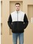 Premium, Unisex, Siyah-Beyaz, Renk Bloklu, Fermuarlı, Dik Yaka, Sherpa, Polar, Ceket 1