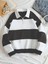 Parçalı Renk Yarım Fermuarlı Polo Yaka Sweatshirt Içi Polarlı Unisex Akmayan Kumaş 1