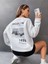 Unisex Kahve Brooklyn Sırt Baskı Oversize Bisiklet Yaka Sweatshirt 1