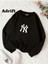 Unisex Ny Yankes Baskılı Bisiklet Yaka Sweatshirt 1