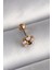 316L Çelik Gold Renk Zirkon Taşlı Çiçek Tragus Piercing 3