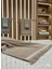 Orkidem Banyo Havlusu - Saç Havlusu Dörtlü Set 100X150 50x90 Su yeşili Bej Takım 3