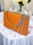 Turuncu Renk Saten Çapraz Kristal Gümüş Taşlı Kadın Abiye Çanta Düğün Nişan Mezuniyet 7