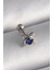 316L Çelik Gümüş Renk Mavi Zirkon Taşlı Tragus Piercing 4