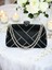 Siyah Renk Zincir Kulplu Kadın Abiye Çanta Mezuniyet Düğün Nişan 2