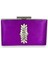 Mor Renk Saten Kristal Taşlı Abiye Çanta Gece Çantası Kına Gelin Mezuniyet Çantası Clutch Portföy 1