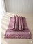 Orkidem Banyo Havlusu - Saç Havlusu Dörtlü Set 100X150 50x90 Antrasit Pembe Takım 2