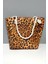 shop Leopar Desenli Plaj Çantası-Kahverengi 3