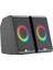 Lecoo DS100 Rgb Aydınlatmalı Kablolu Stereo Siyah 6 W Soundbar 1+1 Masaüstü Hoparlör 2