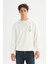 Erkek Baskılı Sweatshirt Ecru 1