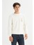 Erkek Baskılı Sweatshirt Ecru 3