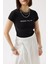 Baskılı Likralı Crop T-Shirt 4