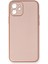 iPhone 12 Kılıf Coco Deri Silikon Kapak - Pembe 1