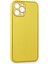 iPhone 12 Pro Max Kılıf Coco Deri Silikon Kapak - Sarı 3