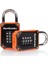 Paket Fortlocks Kilit, Fitness Stüdyosu Kilitli Bölmeler Için, 4 Haneli, Sağlam, Hava Koşullarına Dayanıklı, Sertleştirilmiş Paslanmaz Çelik, Dış Mekan Asma Kilit, Sıfırlanabilir Şifre, Turuncu 1