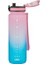 Fiftyfifty 1000ML Büyük Boy Çift Renk Softtouch Ff Collection Tritan Su Matarası Pembe-Yeşil 2