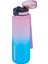 Fiftyfifty 1000ML Büyük Boy Çift Renk Softtouch Ff Collection Tritan Su Matarası Pembe-Yeşil 3