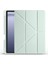Samsung Galaxy Tab S10 Plus ile Uyumlu Kılıf Tri Folding Silikon Kalem Bölmeli Katlanabilir Standlı Pu Deri Yumuşak Kapak, Tablet Kılıfı [kalem Alanı, Akıllı Kapak, Uyku Modlu] - Yeşil 1