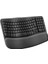 Wave Keys Kablosuz Dolgulu Avuç Içi Destekli Ergonomik Klavye, Konforlu Doğal Yazma, Easy-Switch, Bluetooth, Logi Bolt Alıcı, Çoklu Işletim Sistemleri, Windows/mac Için, Türkçe Q, Siyah 1