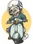 Aksesuar Kuru Kafa Kurukafa Sticker Vespa 14 x 10 cm 1