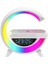 Kablosuz Şarj Istasyonu Speaker Özellikli LED Işıklı Fm Radyolu Harika Bluetooth Speaker iPhone Uyumlu ve Samsung Uyumlu Telefon Şarj Standı Bataryalı 22.5cm x 22.5cm B3401 (BT3401) 1