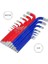 Plastik Cr-V Iç Altı Köşeli Alyan Anahtar Seti In 1,5 "-10 mm Metrik ve 1/16" Bis 3/8 Inç Açılı Tornavida-Seti 2