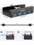 USB Hub Clip Tipi, 4 Port USB 3.0 Hub 5 Gbps Super Speed Mini Alüminyum Veri Merkezi 150 cm Kablolu (A To A, Siyah) Monitörler, Çalışma Masaları Için (Güç Kaynağı Bağlantısı Yok) - Siyah 3