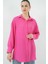 Big Dart Çizgili Oversize Gömlek - Fuşya Fuşya - 38 3