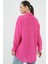 Big Dart Çizgili Oversize Gömlek - Fuşya Fuşya - 38 5