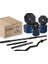 Spor 70 kg Düz Bar (150 cm + Z Bar ( 120 cm ) Dambıl Ağırlık Halter Full Set Mavi Kapaklı 4