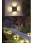 Enerjili Dekoratif Gece Bahçe ve Solar Çim Yer Duvar Aydınlatma Lambası Armatürü 8.5 x 8.5 cm (3) 2