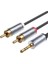 3.5mm Aux To 2 Rca Hi-Fi Ses Kablosu 5 Metre 1