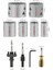 12X Pro Multi Material Delik Açma Testeresi Seti - Standart Tutucu (Yumuşak Ahşap, Alçıpan, Ø 22, 29, 35, 44, 51, 64 Mm, Professional Aksesuar Döner Matkap/vidalamalar, Darbeli Matkap/vidalama) 3