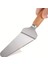 Home Tırtık Kenarlı Üçgen Mutfak Spatulası,pasta,pizza ve Mutfak Için Spatula,pasta Pastacılık Ahşap Saplı Paslanmaz Çelik Spatula 1