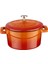 Metal Döküm Mini Tencere, Trendy, 10 Cm, 0.35 L Hacim, Turuncu 1