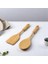 Bambu 2'li Servis Seti, Tavalarınız ve Kızarmanız Için Spatula, Servisleriniz Için Büyük Kaşık | 2 Adet Lüks Bambu Set 2