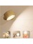 LED Aplikler, Pille Çalışan USB Bağlantı Noktalı Duvara Monte Lambalar 3 Renk Sıcaklığı ve 3 Parlaklık Seviyesi 360° Döndürülebilir Top, Okuma Başucu Için Kablosuz Işıklar 1