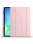 Samsung Galaxy Tab S10 Fe Plus / 13.1" Inç ile Uyumlu Kılıf Tri Folding Silikon Kalem Bölmeli Katlanabilir Standlı Pu Deri Yumuşak Kapak, Tablet Kılıfı [akıllı Kapak, Uyku Modlu] - Rose Gold 1