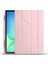 Samsung Galaxy Tab S10 Fe Plus / 13.1" Inç ile Uyumlu Kılıf Tri Folding Silikon Kalem Bölmeli Katlanabilir Standlı Pu Deri Yumuşak Kapak, Tablet Kılıfı [akıllı Kapak, Uyku Modlu] - Rose Gold 2
