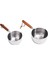 Paslanmaz Çelik Mini Tencere Tereyağı Isıtıcı Tava Sos Tavası Rahat Kavrama Haşlamayı Önler Süt Tereyağı Isıtıcı Tencere Küçük Süt Tereyağı Eritme Tenceresi (500ML) 2