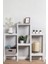 Home 6 Raflı Plastik Raf Ünitesi Saksılık Çiçeklik Saksı Standı Dekoratif Raf Beyaz 4
