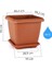 HK04 Hisar Kare Saksı No:4 Tabaklı 44,2 Cm, 44 Litre Mocha 2