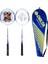 Unisex Çantalı Çiftli Badminton Seti (Çift) Dvr 801, Mavi, Tek Beden 1