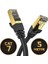 7 Ethernet Ağ Kablosu, 10 Gigabit/s, 600 Mhz, Metal Zırhlı RJ45, Siyah (5 Metre) 2